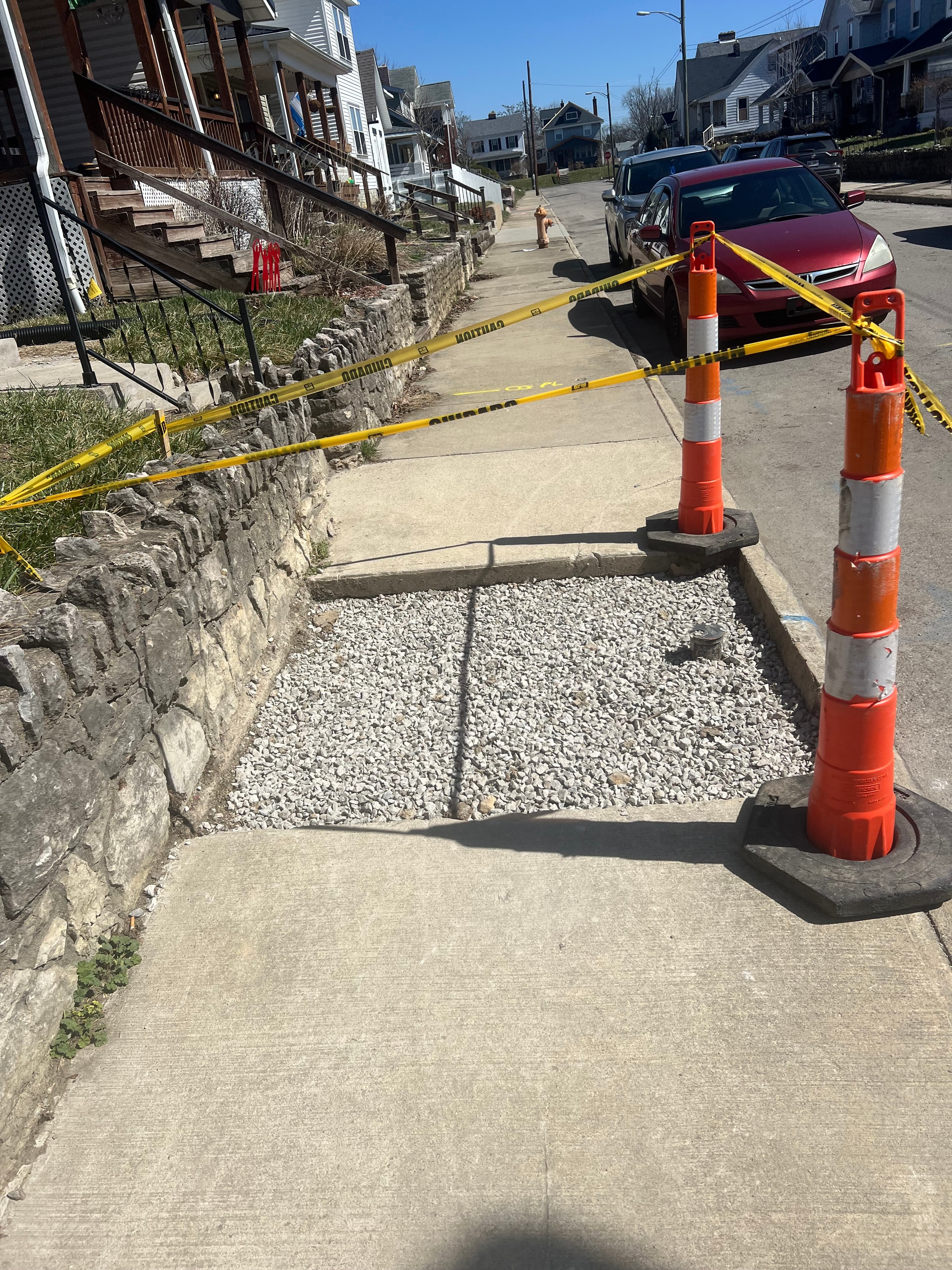 Street construction site